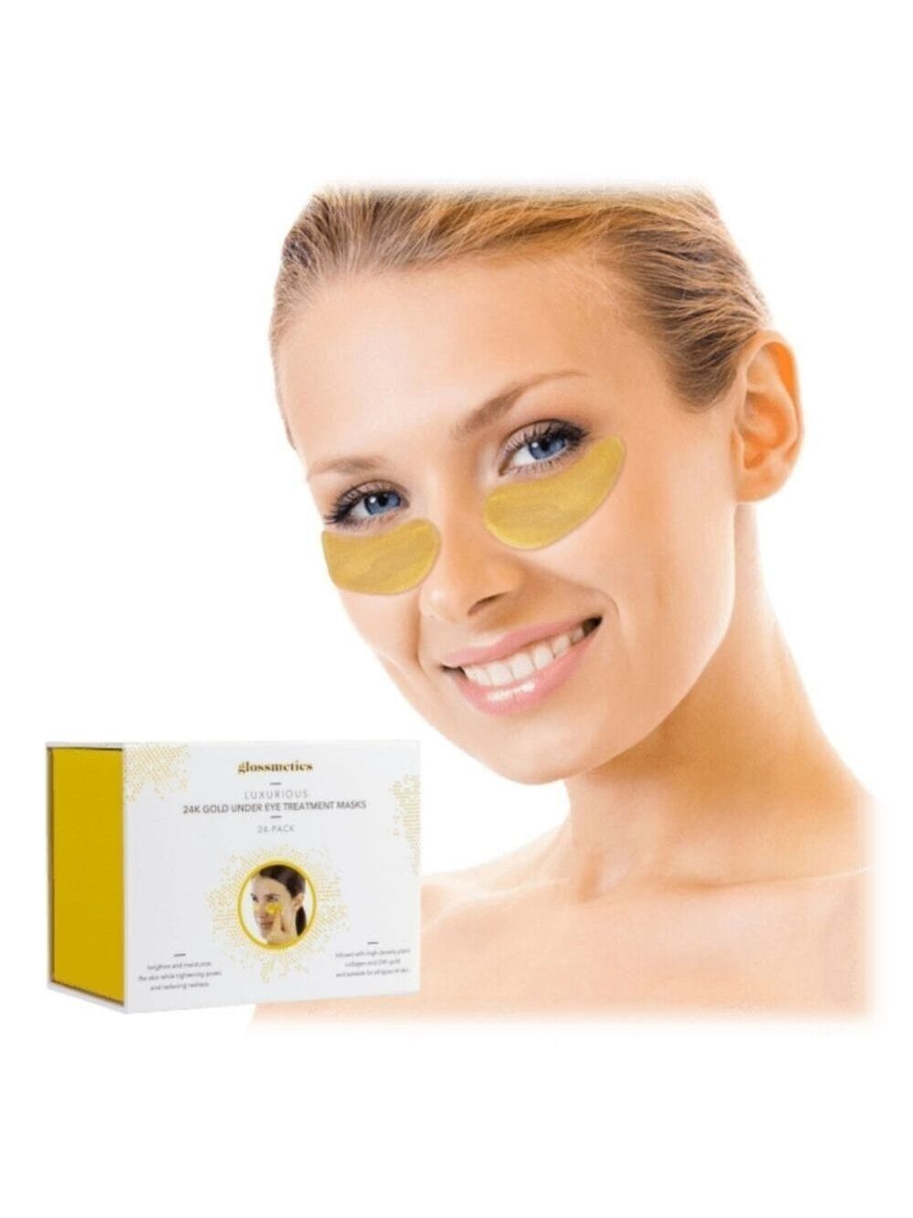 GLOSSMETICS 24K GOLD UNDER EYE TREATMENT MASKS 24 PACK